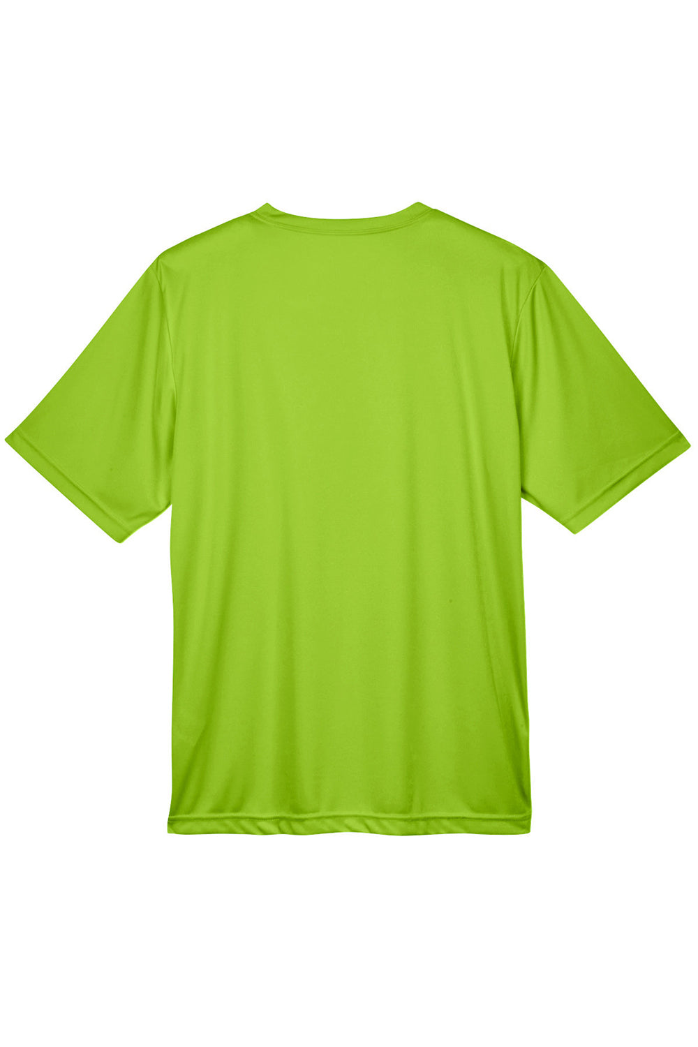 Team 365 TT11 Mens Zone Performance Moisture Wicking Short Sleeve Crewneck T-Shirt Acid Green Flat Back