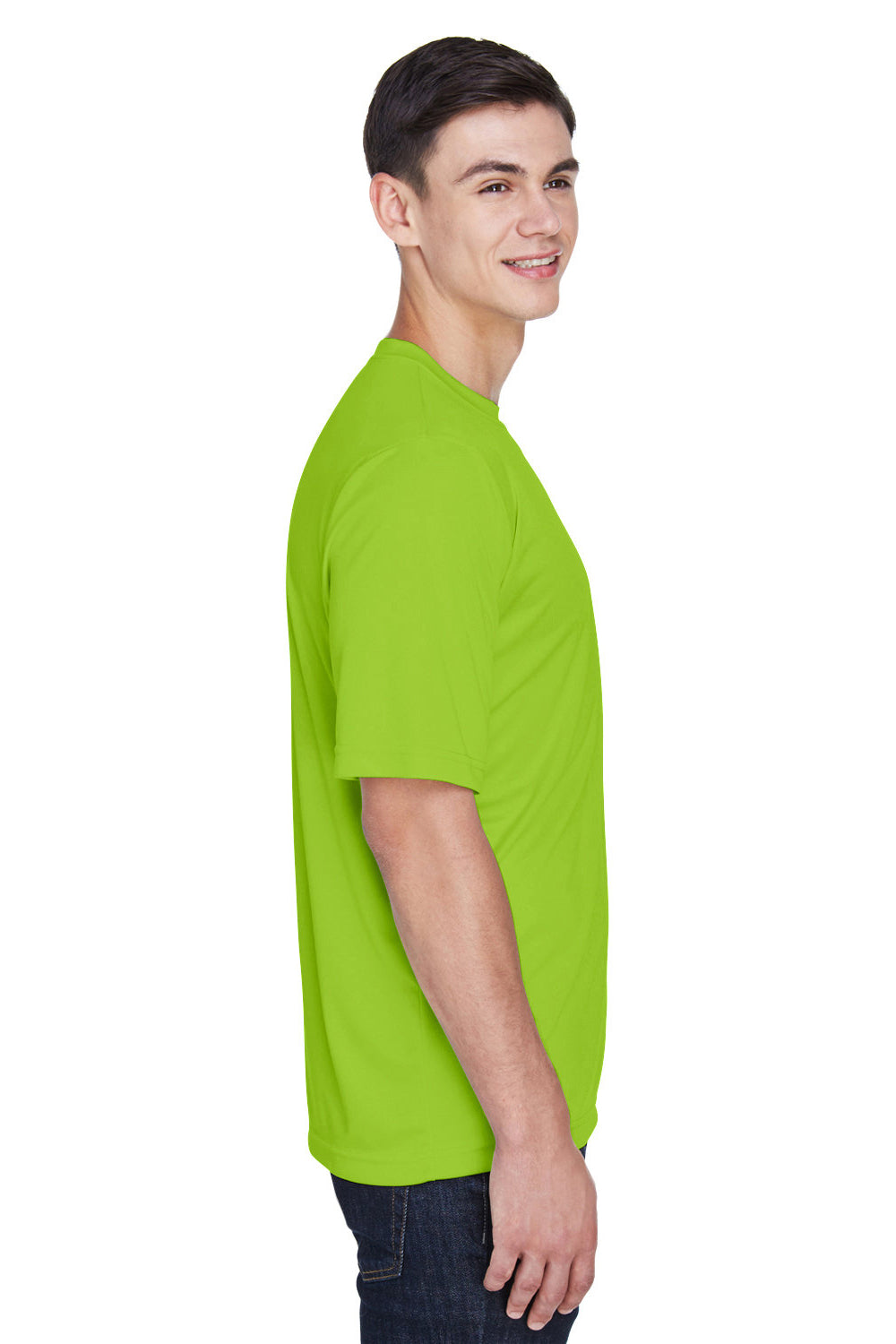 Team 365 TT11 Mens Zone Performance Moisture Wicking Short Sleeve Crewneck T-Shirt Acid Green SIde
