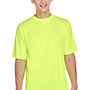 Team 365 Mens Zone Performance Moisture Wicking Short Sleeve Crewneck T-Shirt - Safety Yellow