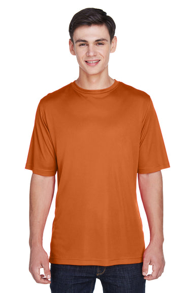 Team 365 TT11 Mens Zone Performance Moisture Wicking Short Sleeve Crewneck T-Shirt Burnt Orange Front