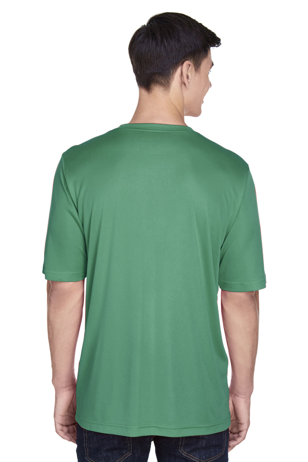 Team 365 TT11 Mens Zone Performance Moisture Wicking Short Sleeve Crewneck T-Shirt Dark Green Back