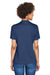 Team 365 TT11HW Womens Sonic Performance Heather Moisture Wicking Short Sleeve V-Neck T-Shirt Navy Blue Back