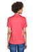Team 365 TT11HW Womens Sonic Performance Heather Moisture Wicking Short Sleeve V-Neck T-Shirt Red Back