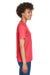 Team 365 TT11HW Womens Sonic Performance Heather Moisture Wicking Short Sleeve V-Neck T-Shirt Red Side