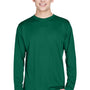 Team 365 Mens Zone Performance Moisture Wicking Long Sleeve Crewneck T-Shirt - Forest Green