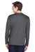 Team 365 TT11L Mens Zone Performance Moisture Wicking Long Sleeve Crewneck T-Shirt Graphite Grey Back