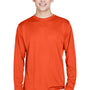 Team 365 Mens Zone Performance Moisture Wicking Long Sleeve Crewneck T-Shirt - Orange