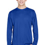 Team 365 Mens Zone Performance Moisture Wicking Long Sleeve Crewneck T-Shirt - Royal Blue