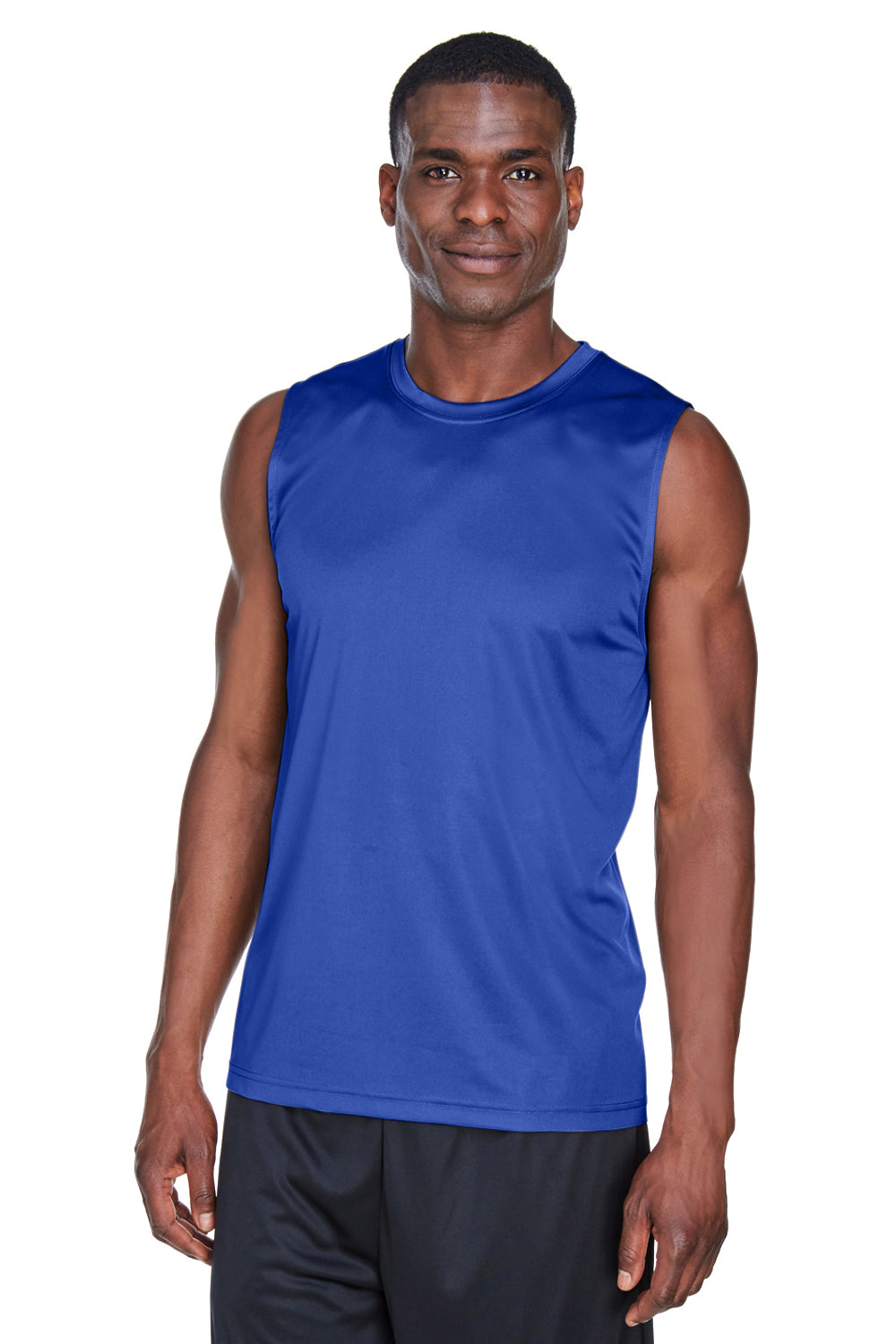 Team 365 TT11M Mens Zone Performance Muscle Moisture Wicking Tank Top Royal Blue Front