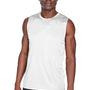 Team 365 Mens Zone Performance Muscle Moisture Wicking Tank Top - White