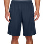 Team 365 Mens Zone Performance Moisture Wicking Shorts w/ Pockets - Dark Navy Blue - NEW