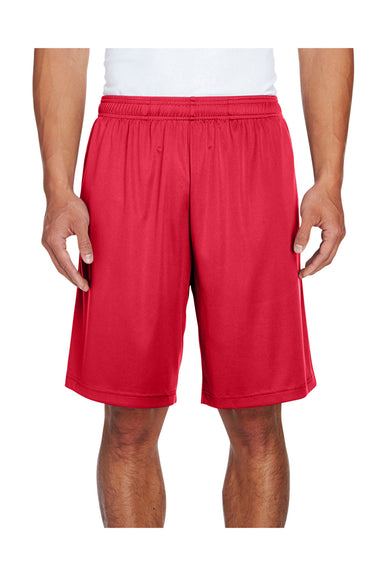 Team 365 TT11SH Mens Zone Performance Shorts w/ Pockets Red Front
