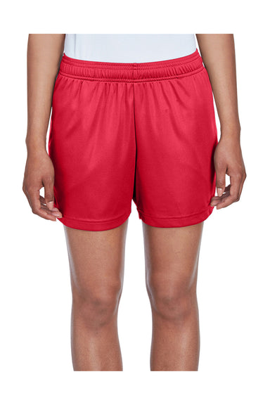 Team 365 TT11SHW Womens Zone Performance Shorts w/ Pockets Red Front