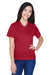 Team 365 TT11W Womens Zone Performance Moisture Wicking Short Sleeve V-Neck T-Shirt Scarlet Red Front