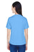 Team 365 TT11W Womens Zone Performance Moisture Wicking Short Sleeve V-Neck T-Shirt Light Blue Back