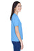 Team 365 TT11W Womens Zone Performance Moisture Wicking Short Sleeve V-Neck T-Shirt Light Blue Side
