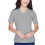 Team 365 Womens Zone Performance Moisture Wicking Short Sleeve V-Neck T-Shirt - Graphite Grey