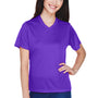 Team 365 Womens Zone Performance Moisture Wicking Short Sleeve V-Neck T-Shirt - Purple