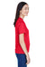Team 365 TT11W Womens Zone Performance Moisture Wicking Short Sleeve V-Neck T-Shirt Red Side