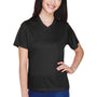 Team 365 Womens Zone Performance Moisture Wicking Short Sleeve V-Neck T-Shirt - Black