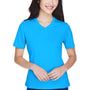 Team 365 Womens Zone Performance Moisture Wicking Short Sleeve V-Neck T-Shirt - Electric Blue