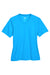 Team 365 TT11W Womens Zone Performance Moisture Wicking Short Sleeve V-Neck T-Shirt Electric Blue Flat Front