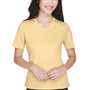 Team 365 Womens Zone Performance Moisture Wicking Short Sleeve V-Neck T-Shirt - Vegas Gold