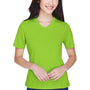 Team 365 Womens Zone Performance Moisture Wicking Short Sleeve V-Neck T-Shirt - Acid Green