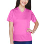 Team 365 Womens Zone Performance Moisture Wicking Short Sleeve V-Neck T-Shirt - Charity Pink