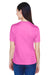 Team 365 TT11W Womens Zone Performance Moisture Wicking Short Sleeve V-Neck T-Shirt Charity Pink Back