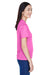 Team 365 TT11W Womens Zone Performance Moisture Wicking Short Sleeve V-Neck T-Shirt Charity Pink Side