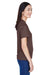 Team 365 TT11W Womens Zone Performance Moisture Wicking Short Sleeve V-Neck T-Shirt Brown Side