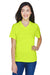 Team 365 TT11W Womens Zone Performance Moisture Wicking Short Sleeve V-Neck T-Shirt Safety Yellow Front