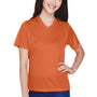 Team 365 Womens Zone Performance Moisture Wicking Short Sleeve V-Neck T-Shirt - Burnt Orange