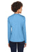 Team 365 TT11WL Womens Zone Performance Moisture Wicking Long Sleeve Crewneck T-Shirt Light Blue Back