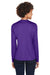 Team 365 TT11WL Womens Zone Performance Moisture Wicking Long Sleeve Crewneck T-Shirt Purple Back