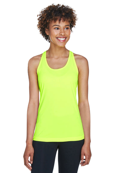 Team 365 TT11WRC Womens Zone Performance Moisture Wicking Tank Top Safety Yellow Front