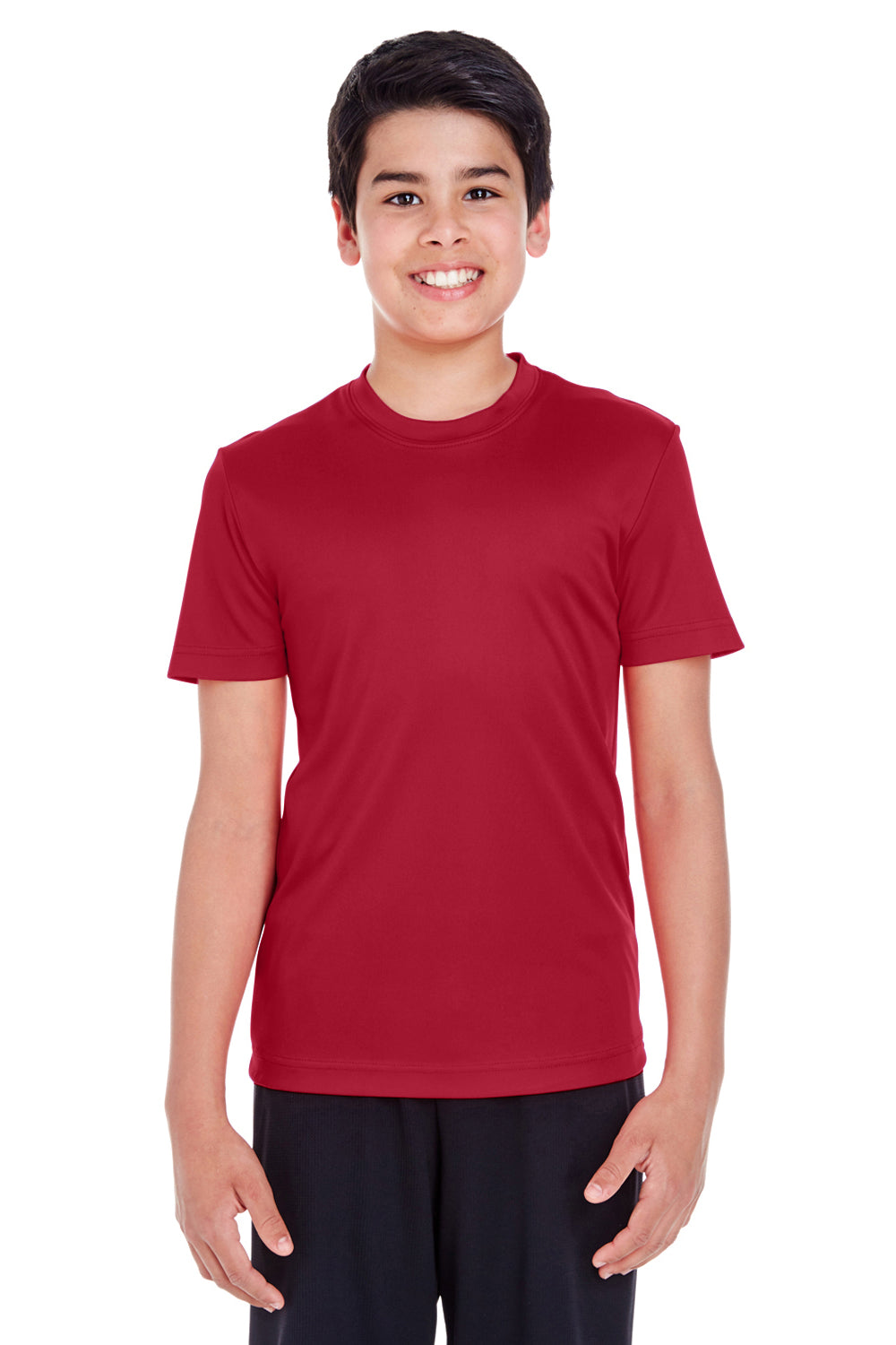 Team 365 TT11Y Youth Zone Performance Moisture Wicking Short Sleeve Crewneck T-Shirt Scarlet Red Front