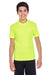 Team 365 TT11Y Youth Zone Performance Moisture Wicking Short Sleeve Crewneck T-Shirt Safety Yellow Front