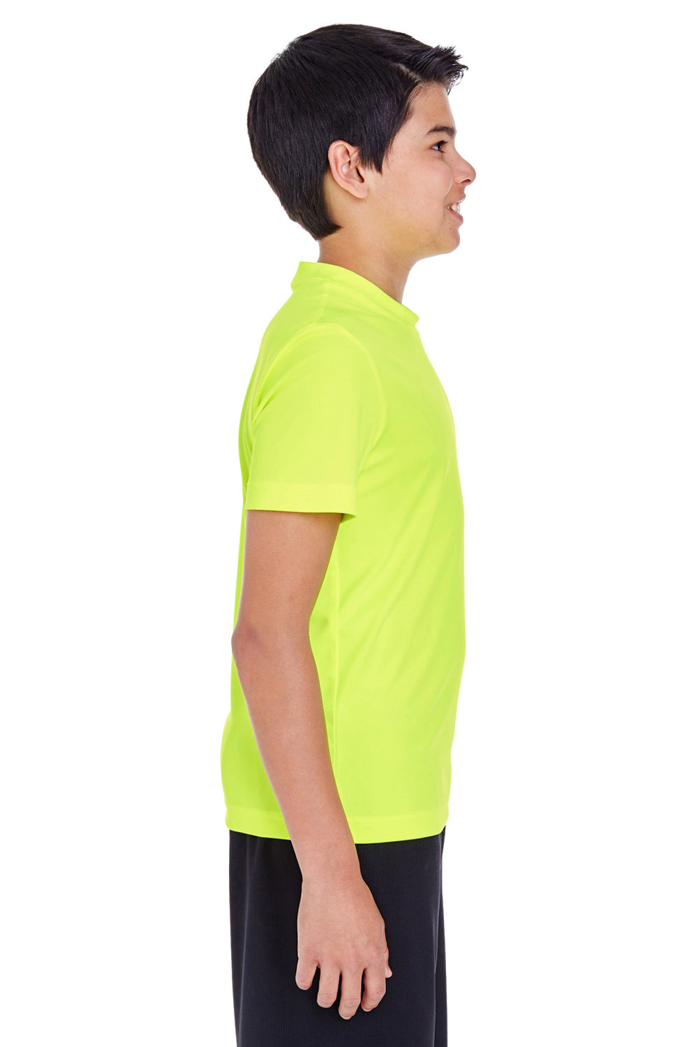 Team 365 TT11Y Youth Zone Performance Moisture Wicking Short Sleeve Crewneck T-Shirt Safety Yellow Side
