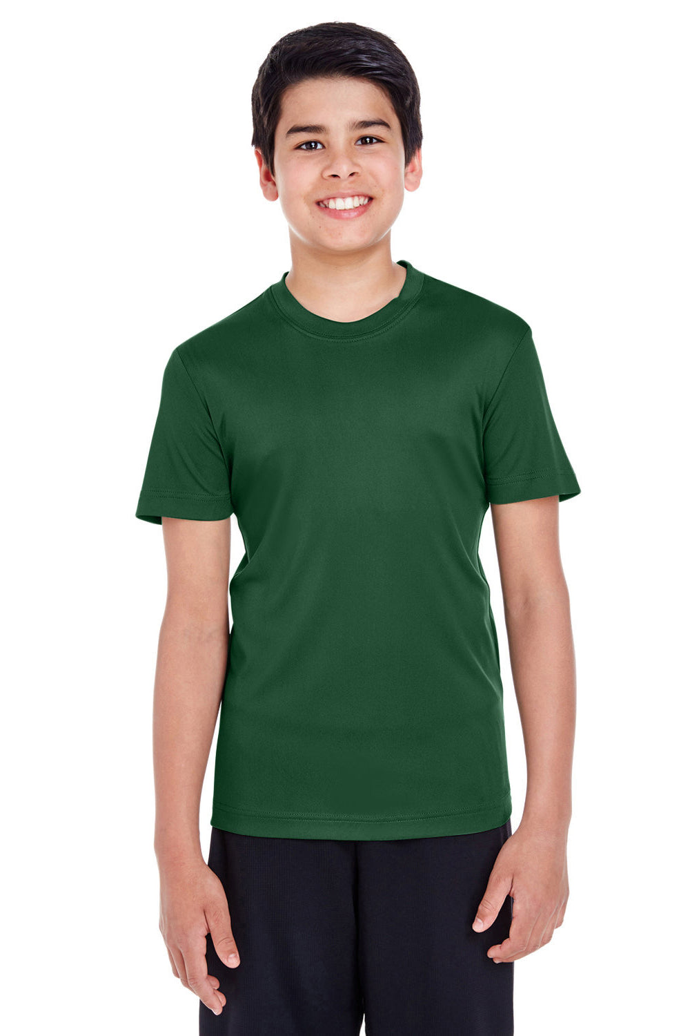 Team 365 TT11Y Youth Zone Performance Moisture Wicking Short Sleeve Crewneck T-Shirt Sport Dark Green Front