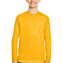 Team 365 Youth Zone Performance Moisture Wicking Long Sleeve Crewneck T-Shirt - Athletic Gold