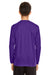 Team 365 TT11YL Zone Performance Moisture Wicking Long Sleeve Crewneck T-Shirt Purple Back