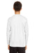 Team 365 TT11YL Zone Performance Moisture Wicking Long Sleeve Crewneck T-Shirt White Back