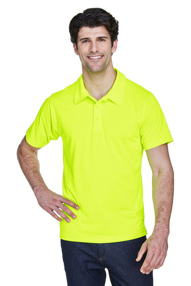 Team 365 TT21 Mens Command Performance Moisture Wicking Short Sleeve Polo Shirt Safety Yellow Front