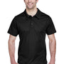 Team 365 Mens Command Performance Moisture Wicking Short Sleeve Polo Shirt - Black