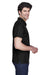 Team 365 TT21 Mens Command Performance Moisture Wicking Short Sleeve Polo Shirt Black Side