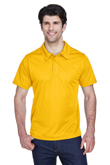 Team 365 TT21 Mens Command Performance Moisture Wicking Short Sleeve Polo Shirt Gold Front