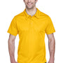 Team 365 Mens Command Performance Moisture Wicking Short Sleeve Polo Shirt - Athletic Gold
