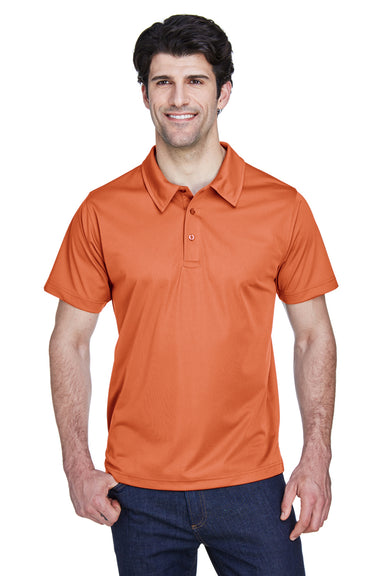 Team 365 TT21 Mens Command Performance Moisture Wicking Short Sleeve Polo Shirt Burnt Orange Front